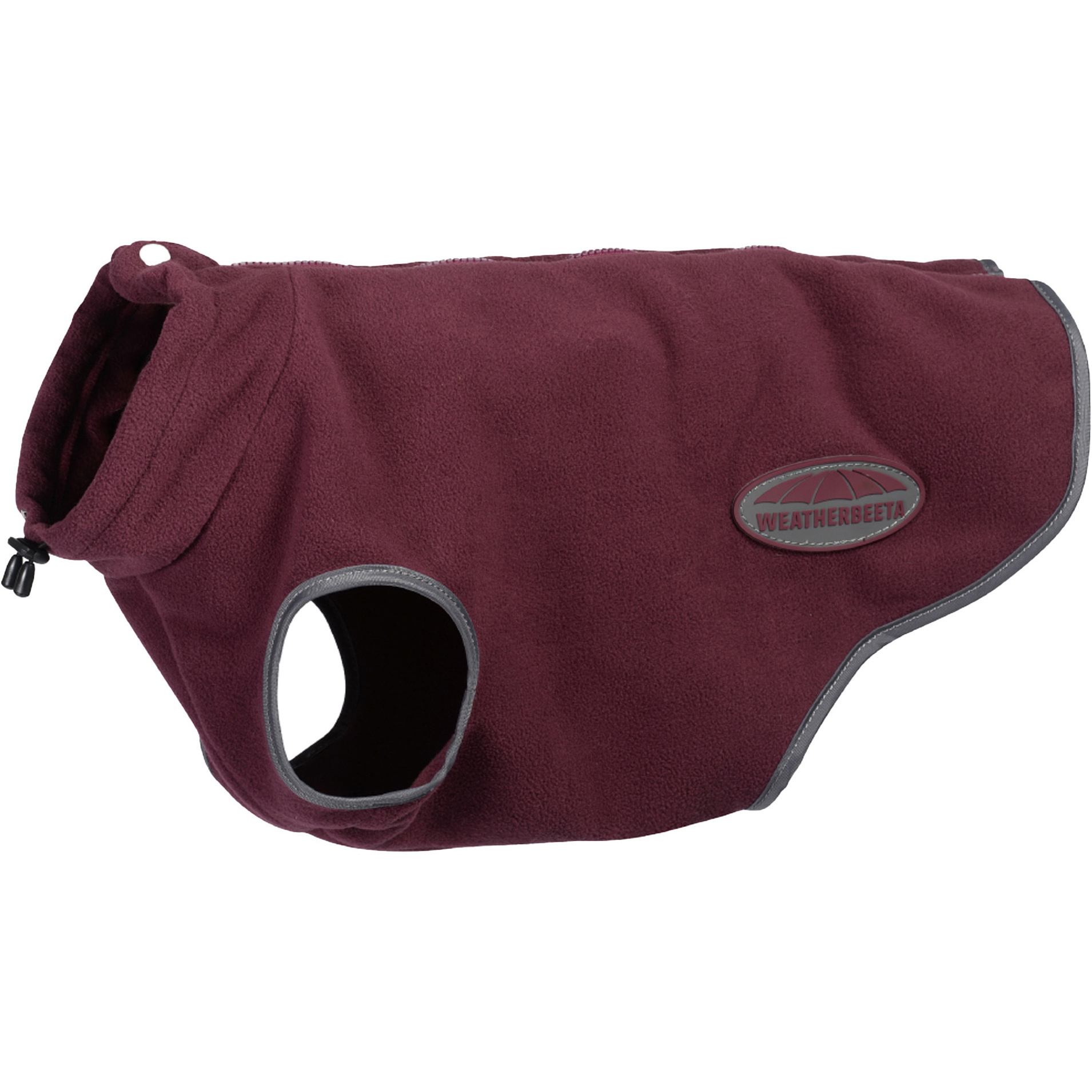 Weatherbeeta Comfitec Fleece Zip Hund Mantel 1003457 - Maroon / Grey